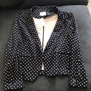 Loft black with cream polka dot blazer